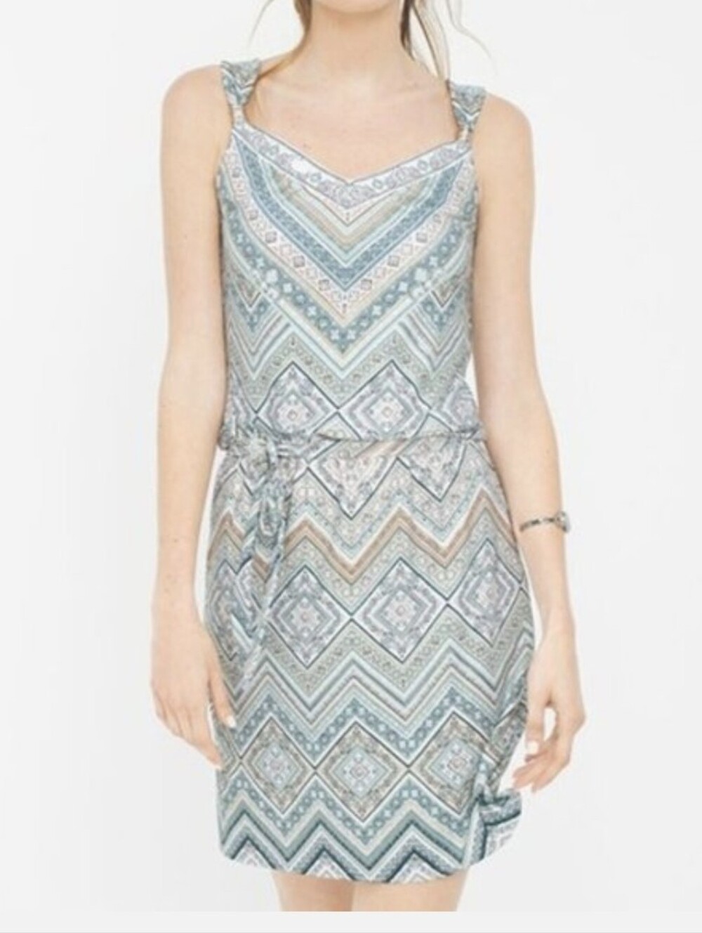 New WHBM Blouson Blue Sleeveless Dress NWT Size XL White House Black Market